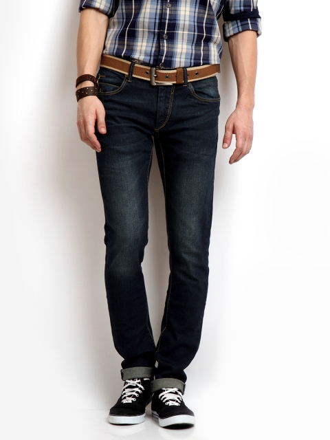 

Flying Machine Men Navy Jackson Skinny Fit Stretchable Jeans, Navy blue