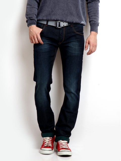 

Flying Machine Men Navy Michael Slim Fit Stretchable Jeans, Navy blue