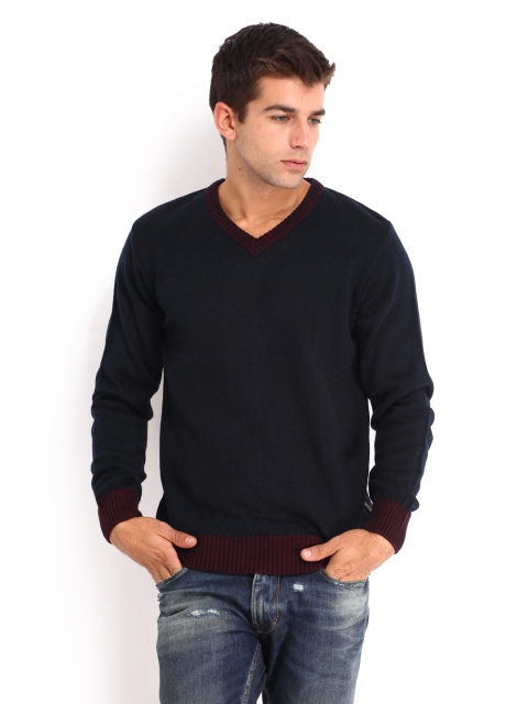 

Flying Machine Men Navy Sweater, Navy blue