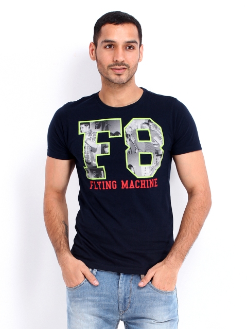 

Flying Machine Men Grey & Navy T-shirt