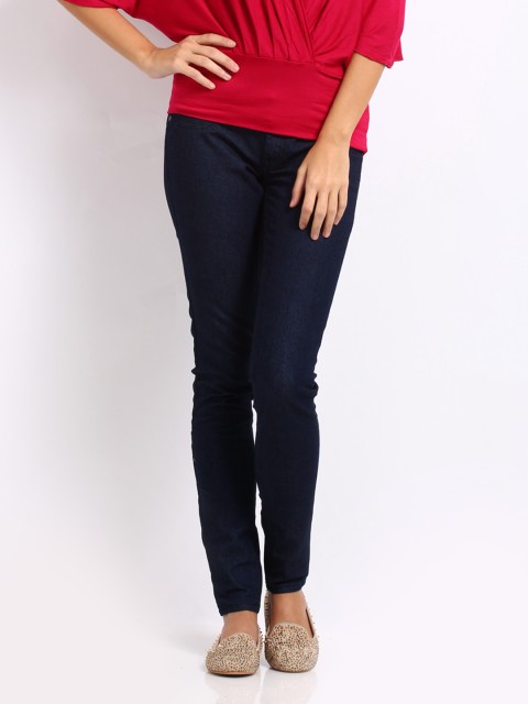 

Flying Machine Women Navy Blue Skinny Fit Jeggings