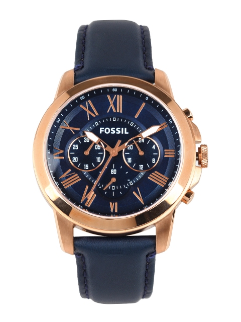 

Fossil Men Navy Dial Chronograph Watch FS4835I, Navy blue
