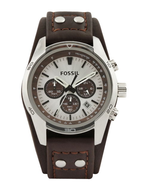 

Fossil COACHMAN Men Silver Analogue Watch CH2565