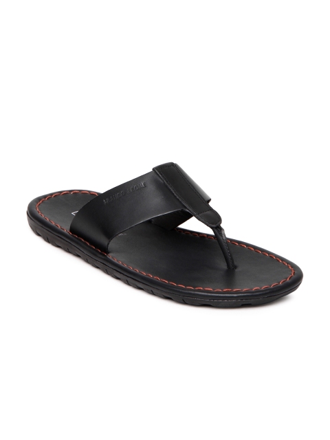 

Franco Leone Men Black Leather Sandals