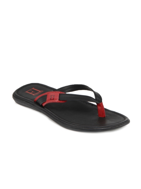 

Franco Leone Men Black Leather Sandals