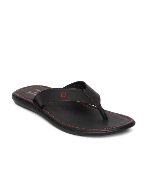 

Franco Leone Men Black Leather Sandals