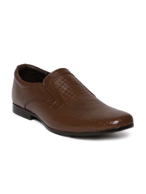 

Franco Leone Men Brown Leather Semi-Formal Shoes