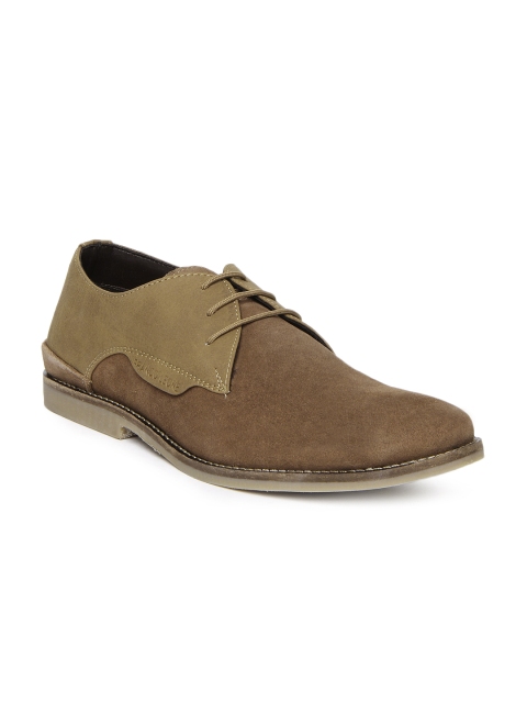 

Franco Leone Men Camel Brown Suede Casual Shoes