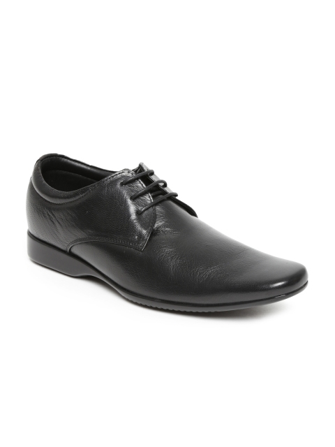 

Franco Leone Men Black Leather Formal Shoes