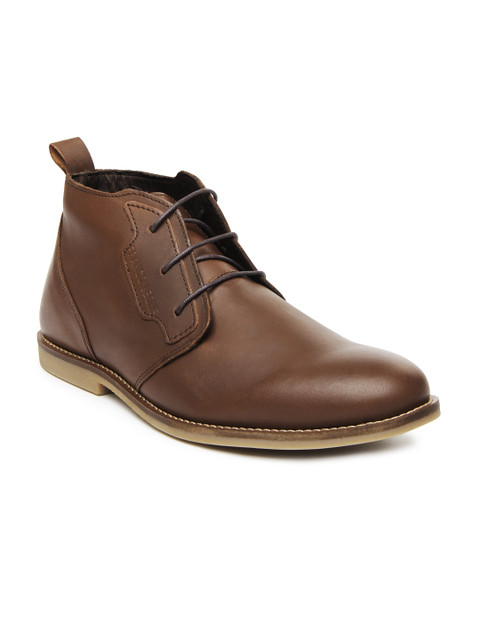 

Franco Leone Men Tan Brown Leather Formal Shoes