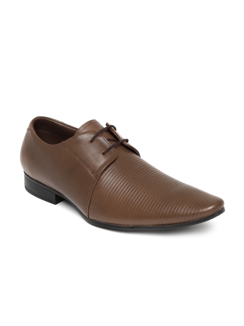 

Franco Leone Men Brown Leather Semi-Formal Shoes