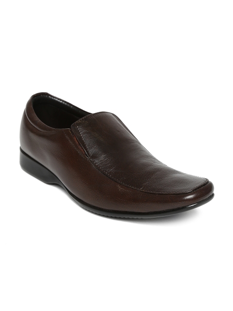 

Franco Leone Men Dark Brown Leather Semi-Formal Shoes