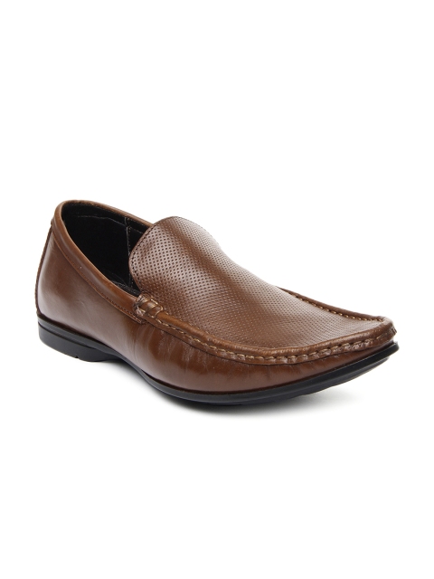 

Franco Leone Men Brown Leather Semi-Formal Shoes