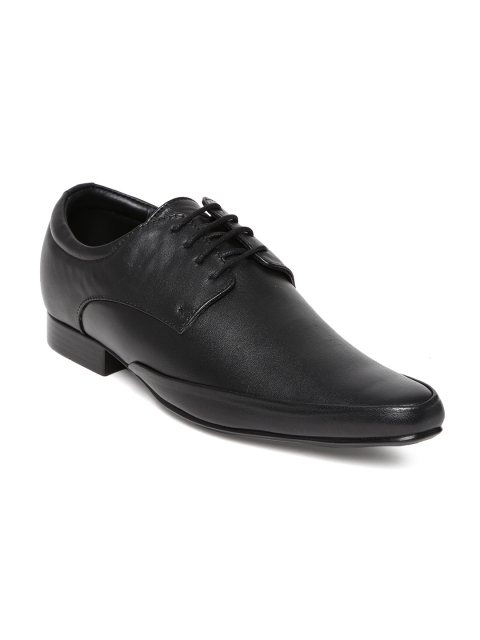 

Franco Leone Men Black Leather Formal Shoes