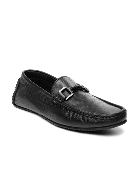 

Franco Leone Men Black Leather Casual Shoes