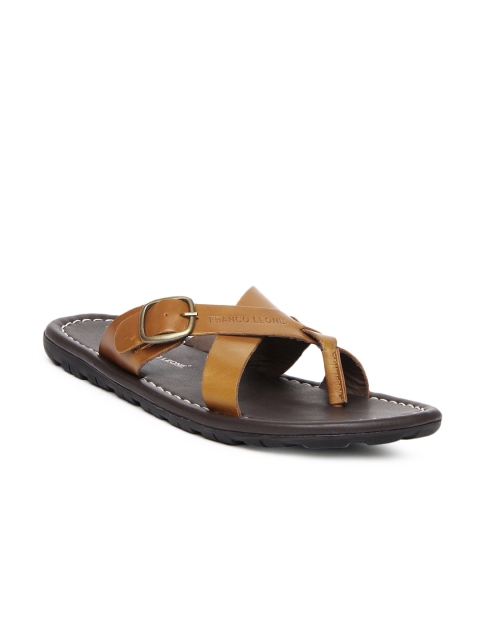 

Franco Leone Men Brown Leather Sandals