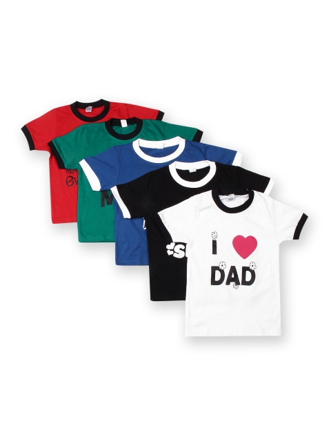 

GKIDZ Boys Pack of 5 Printed T-shirts, Multi