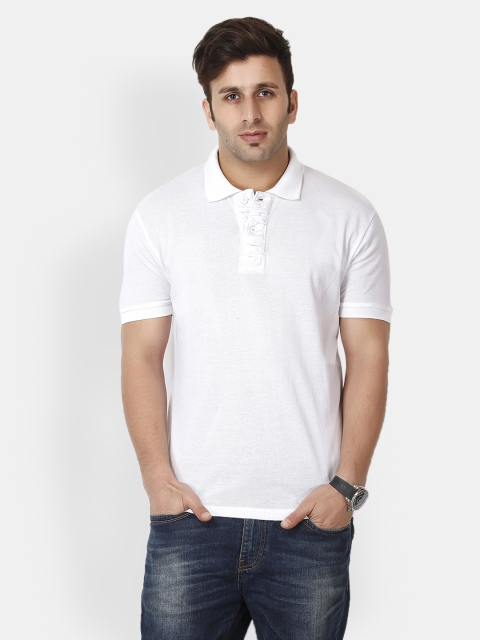 

Gritstones Men White Polo T-shirt