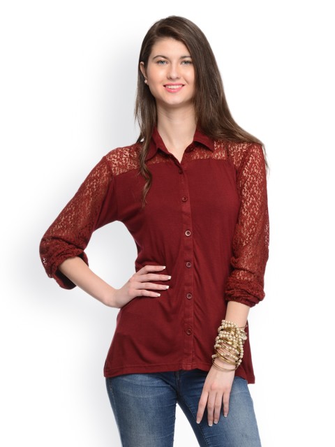 

GRITSTONES Women Maroon Top