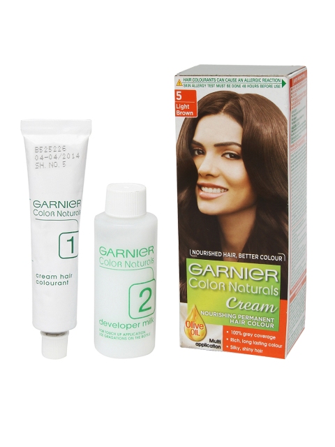 

Garnier Color Naturals Creme Light Brown Hair Color 5 70 ml + 60 g, White