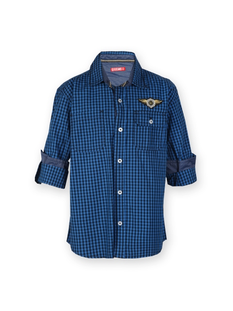 

Gini & Jony Boys Blue & Black Checked Shirt