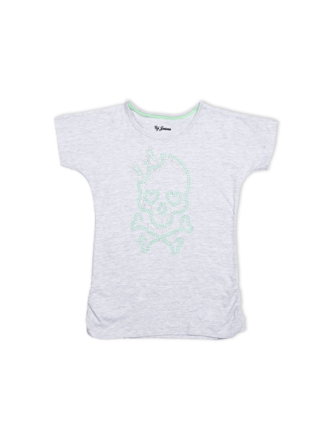 

Gini and Jony Girls Grey Melange Top