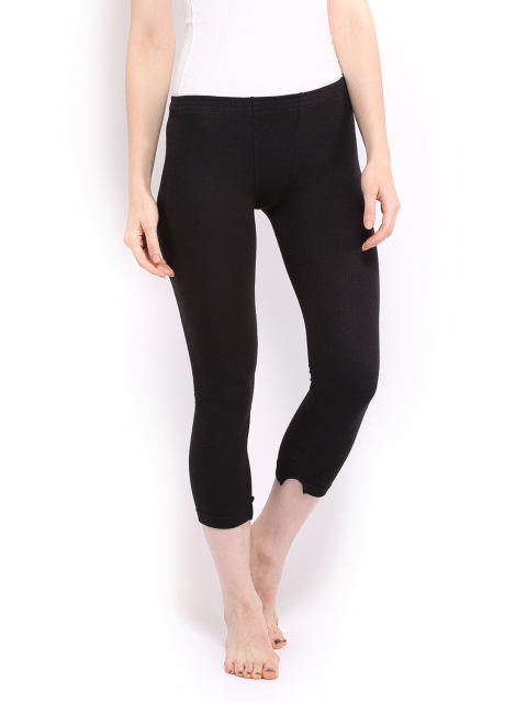 

Hanes Women Black Thermal Leggings T135-002