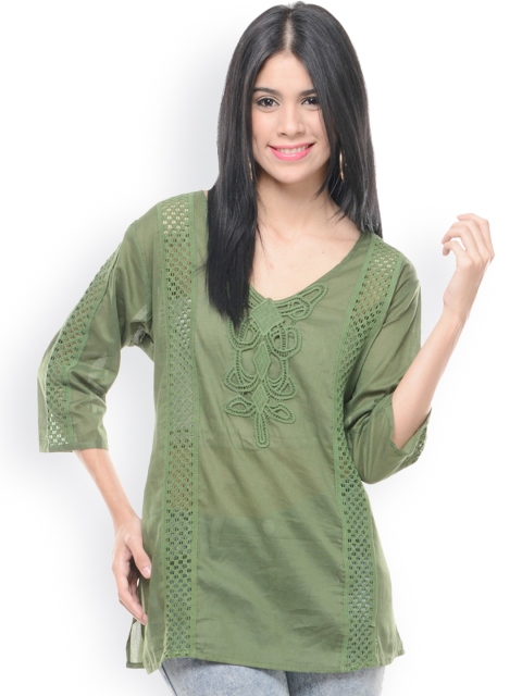 

Hapuka Women Olive Green Top