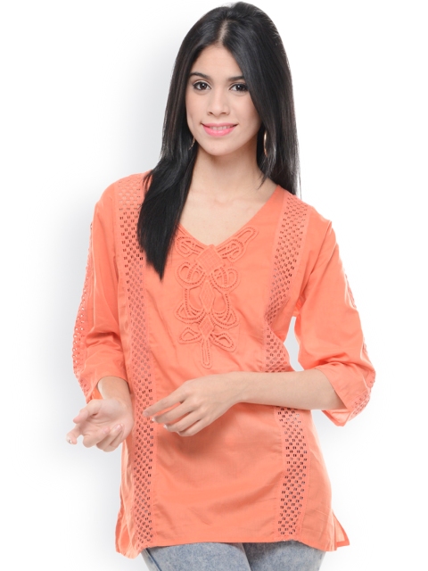 

Hapuka Women Peach-Coloured Top