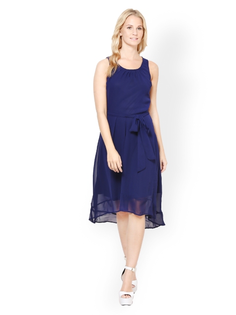

Harpa Navy Fit & Flare Dress, Navy blue