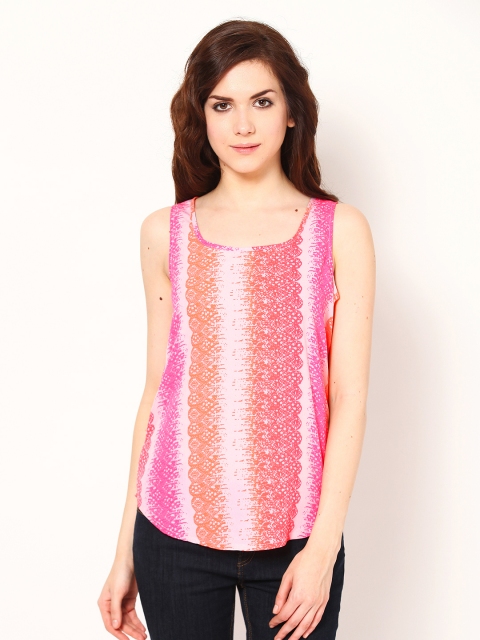 

Harpa Women Neon Pink Printed Top