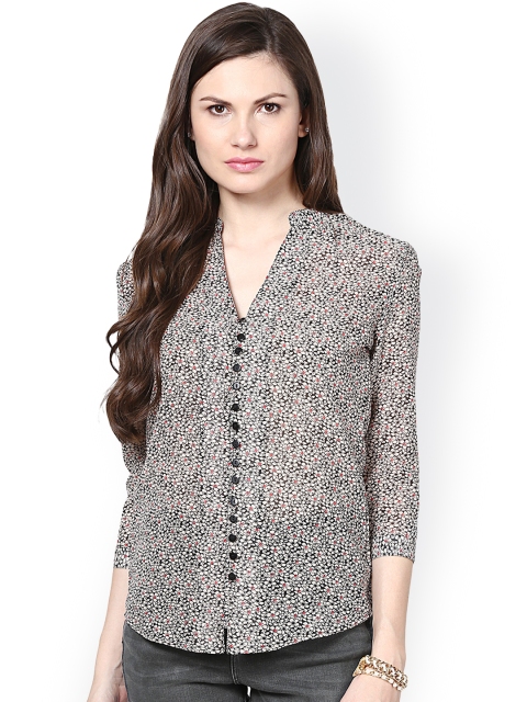 

Harpa Women Black & White Printed Top