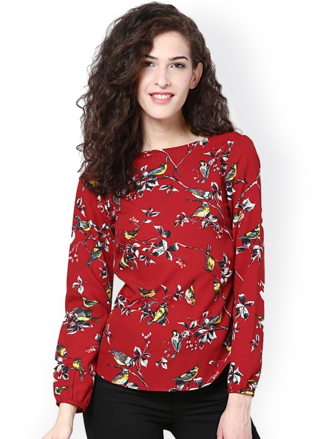 

Harpa Women Maroon Printed Top