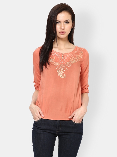 

Harpa Women Peach Coloured Top