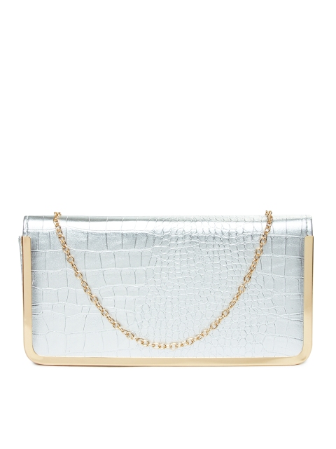 

Hotberries Silver Toned Oversized Clutch