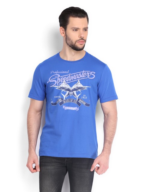 

IZOD Men Blue Printed T-shirt