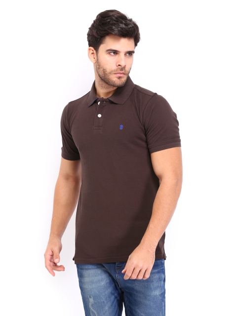 

IZOD Men Brown Polo T-shirt