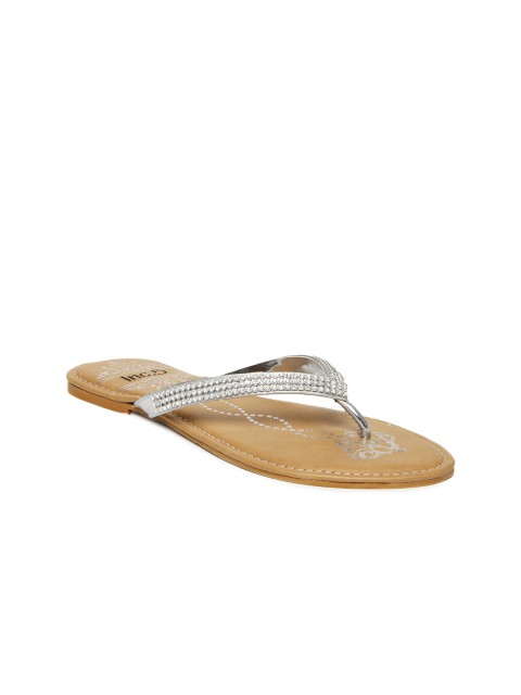 

Inc 5 Women Silver-Toned Flats