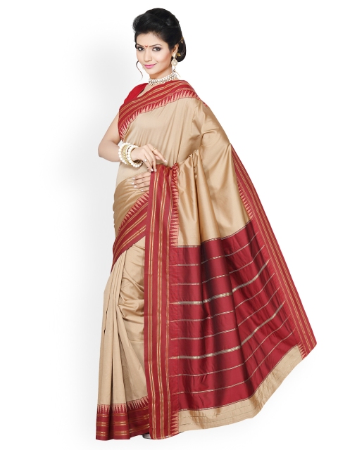 

Ishin Beige Art Silk Traditional Saree