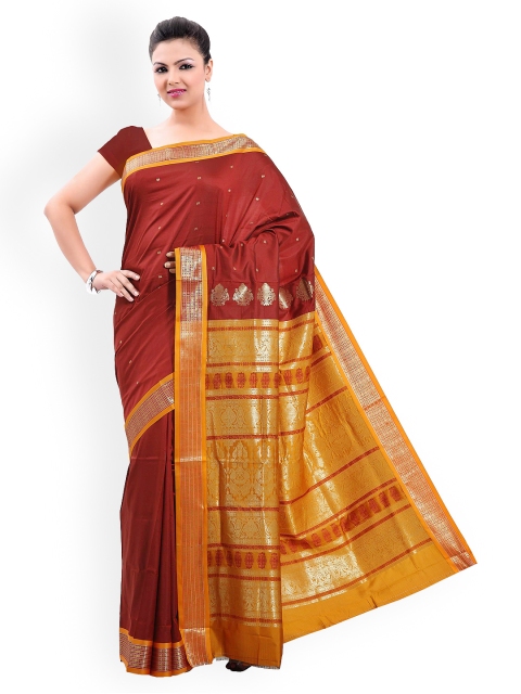 

Ishin Red Silk Traditional Saree