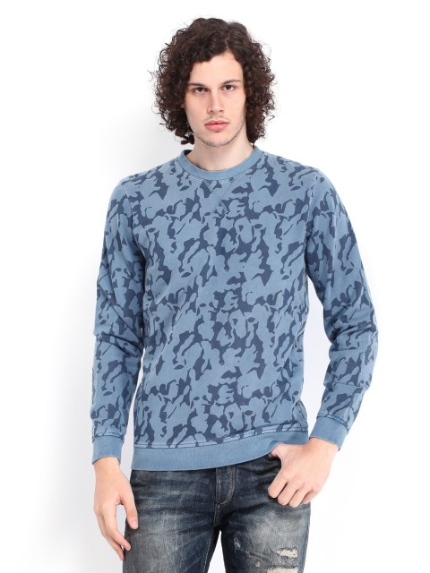 

Jack & Jones Men Blue Printed Sweatshirt