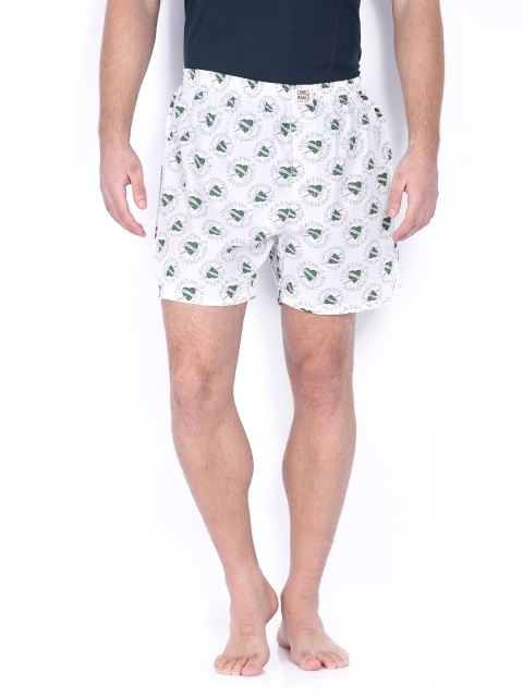 

Jack & Jones Men White Printed Pure Cotton Boxers 1538994010