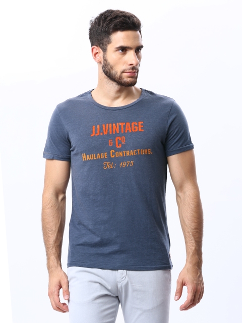 

Jack & Jones Men Grey Printed T-shirt