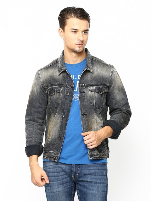 

Jack & Jones Men Black Denim Jacket