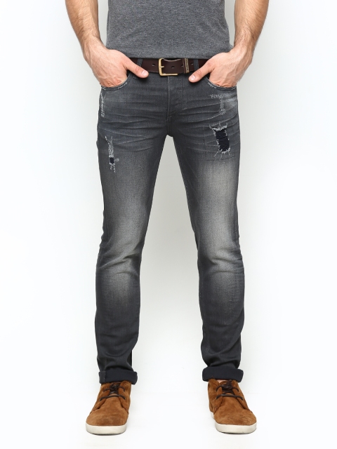 

Jack & Jones Men Charcoal Grey Ben Skinny Fit Jeans