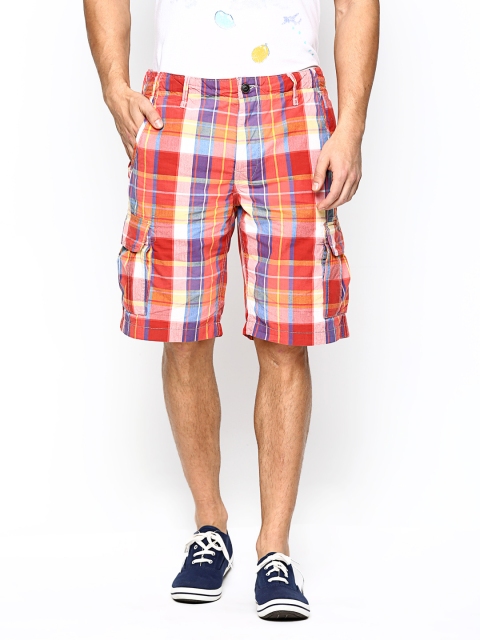 

Jack & Jones Men Multicoloured Checked Shorts, Multi