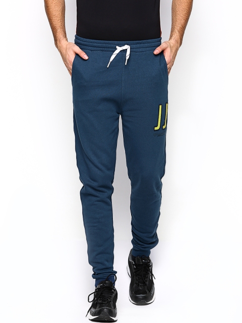 

Jack & Jones Men Blue Track Pants, Navy blue