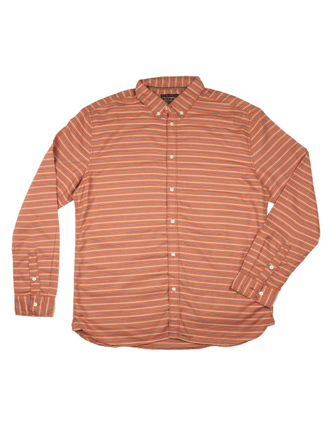 

Jack & Jones Men Orange and Beige Striped Casual Shirt