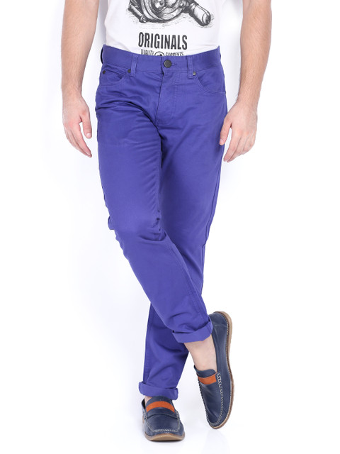 

Jack & Jones Men Purple Trousers