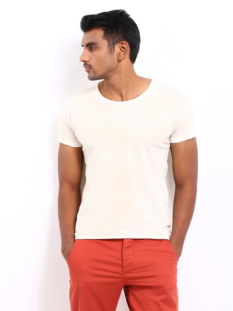 

Jack & Jones Men Beige T-shirt